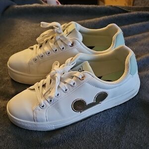 Disney Classic White Lace-Up Sneakers